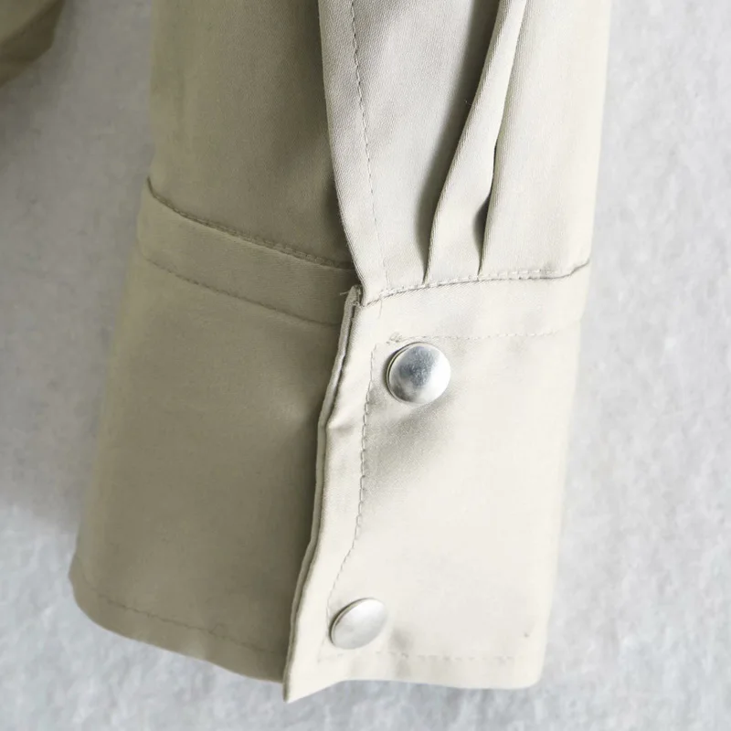 

Women Spring Autumn Za Casual Blouses Shirts Tops Smock Long Sleeve Pockets Zipper Female Fashion Street Elegant Top Blusas