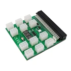 Блок питания 1200 Вт для блока питания, плата-адаптер, 12 портов, ATX, 6-контактный выход для телефона, FB, qb для графического процессора, майнинга биткоинов