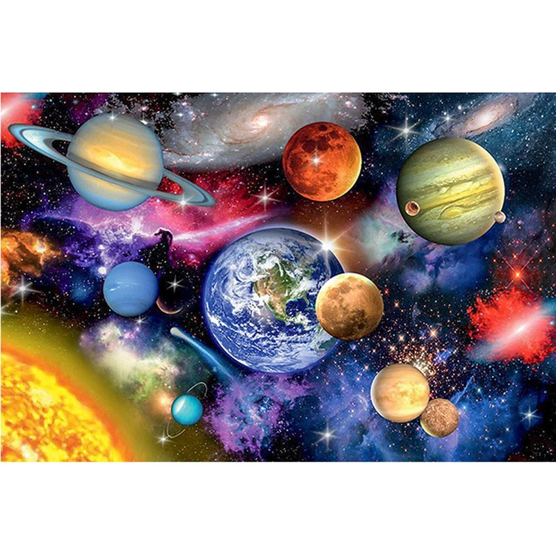 

DIY 5D Diamond Painting Cross Stitch Full Round Drill Space Planet Mosaic Scenery Diamond Embroidery Rhinestones Home Decor Gift