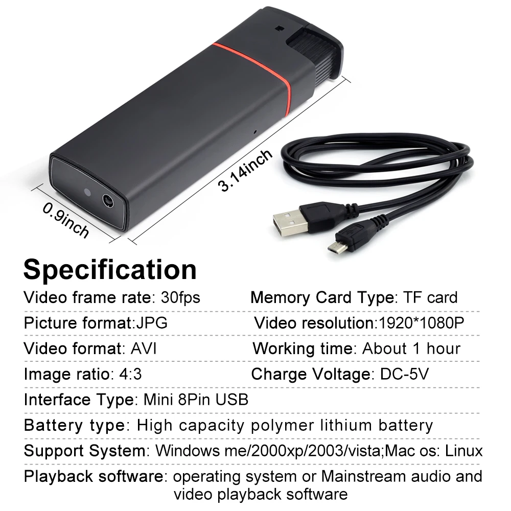 Мини-видеокамера 1080P Full HD с функцией ночной съемки | Электроника