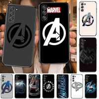marvel avengers logo phone cover hull for samsung galaxy s6 s7 s8 s9 s10e s20 s21 s5 s30 plus s20 fe 5g lite ultra edge