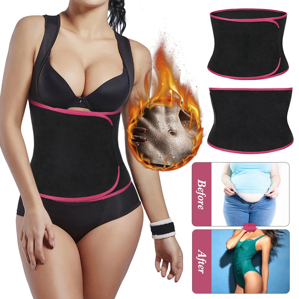 

Waist Trimmer Belt Fat Burning Sauna Waist Trainer Weight Loss Abdominal Trainer Fat Burner Shaper Gym for Men Women