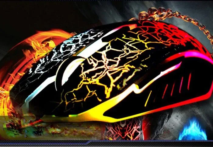 

Dropping Ship Professional Colorful Backlight 4000dpi Optical Wired Gaming Mouse Mice Ratn para juegos con cable