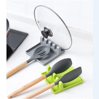 kitchen cooking tools spatula holder storage shelf spoon rests dish pockets drainer support mat organizer heat resistant gadget