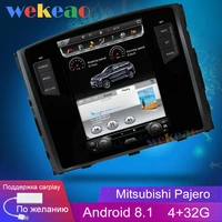 wekeao vertical screen tesla style 10 4 android 8 1 car multimedia dvd navigation radio automotivo for mitsubishi pajero 2007