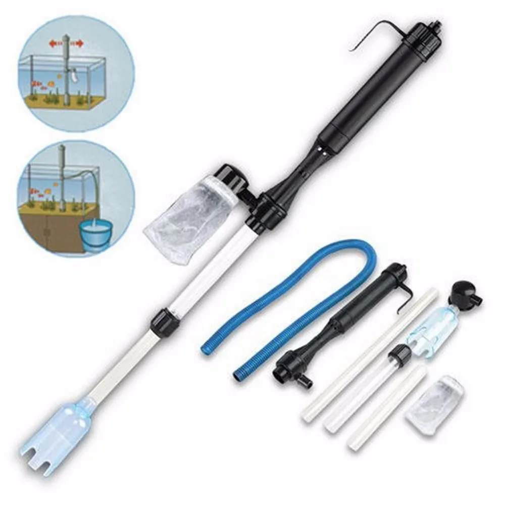 1Pc Aquarium Battery Syphon Operated Fish Tank Vacuum Gravel Water Filter Clean Siphon Cleaner Tools | Дом и сад