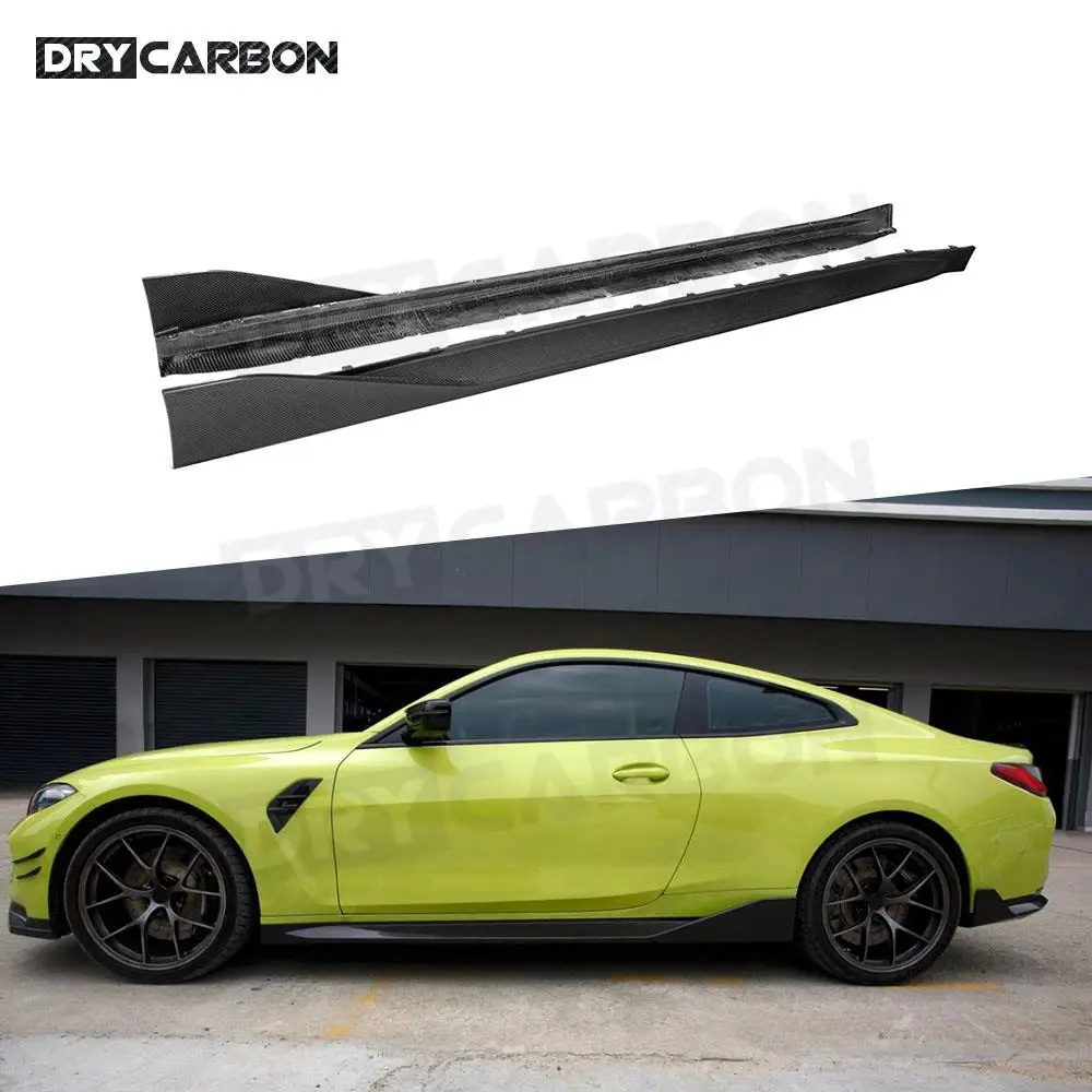 

Carbon Fiber Side Skirts Rocker Panels for BMW 4 Series G82 G83 M4 Coupe 2021 + Car Side Skirts Extension Splitters Lip Wing