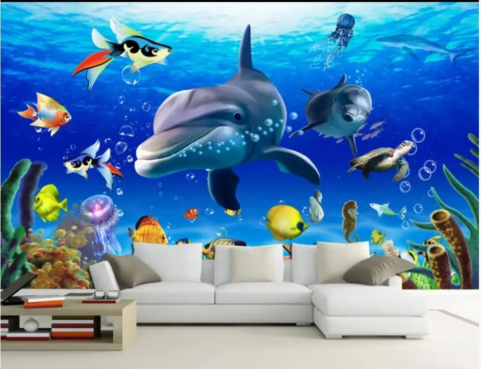 Пользовательские фото обои для стен 3 d средиземноморские фантазия подводный мир