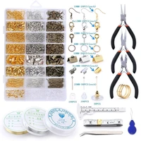 1 set alloy jewelry findings set jewelry making tools copper wire open jump rings earring hook jewelry making accessories kit