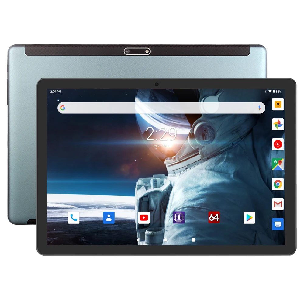 10 дюймовый планшет с четырехъядерным процессором 1280*800 IPS 32 ГБ ROM двумя sim картами