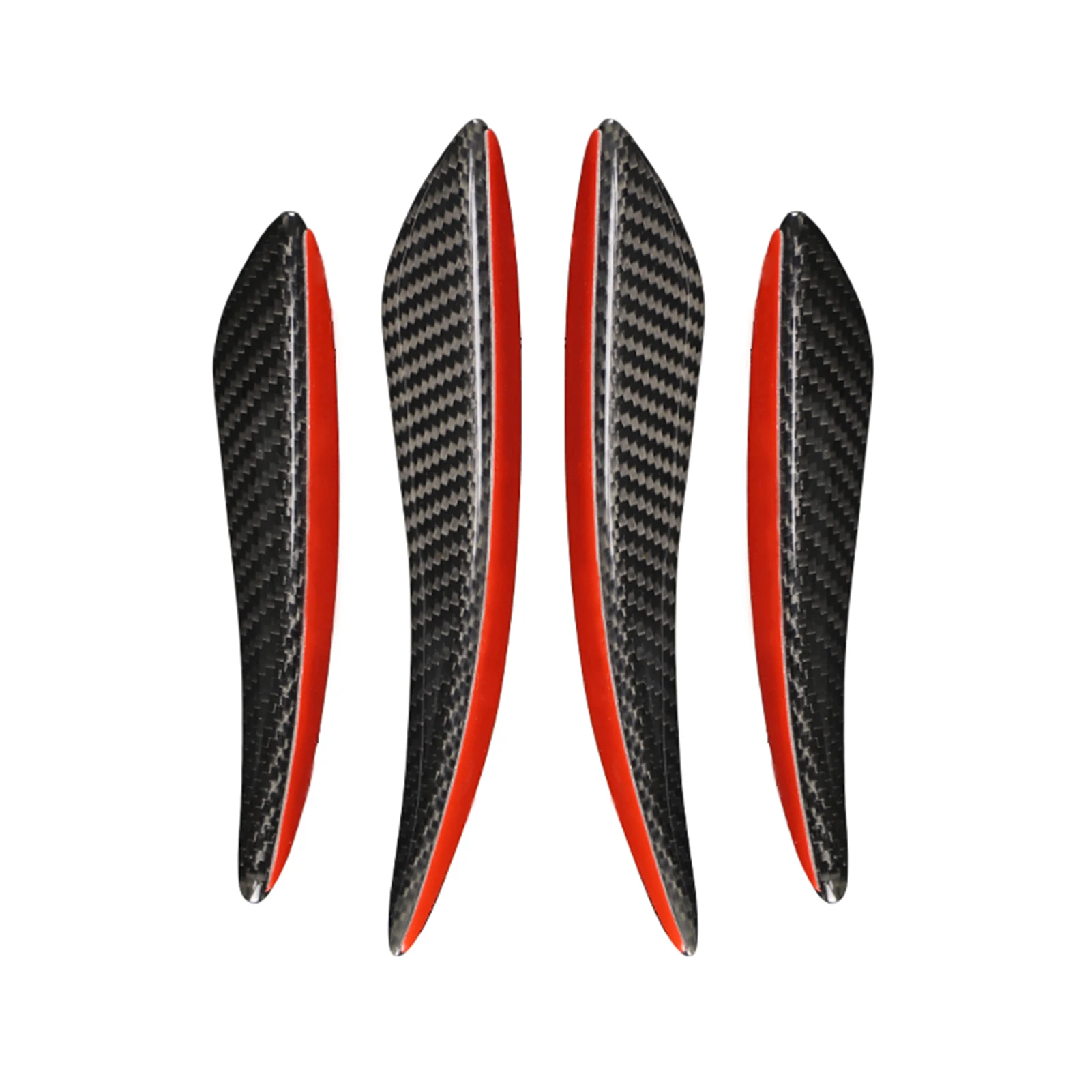 

4PCS Carbon Fiber Appearance Car Front Bumper Splitter Lips Bumper 4Pcs Car Body Spoiler Car Exterior Accessories