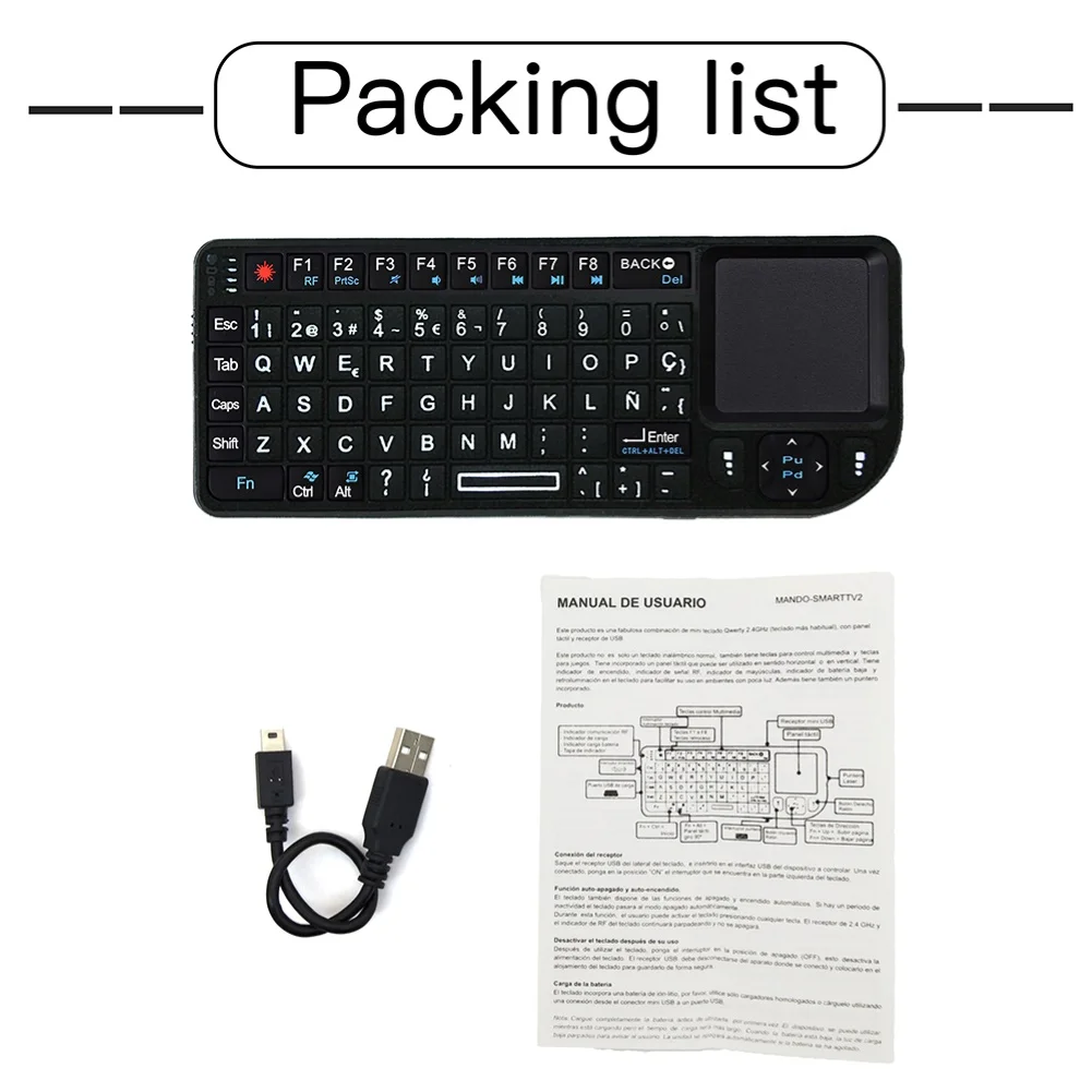 Мини-клавиатура A8 Беспроводная с подсветкой 2 4 ГГц | Электроника