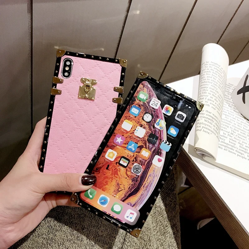 Solid Phone Cases For Xaomi Redmi Note 11 Pro 5G Luxury Square PU Leather Soft Cover For Note8 9 Pro 5G POCO X3 GT NFC X4 Funda