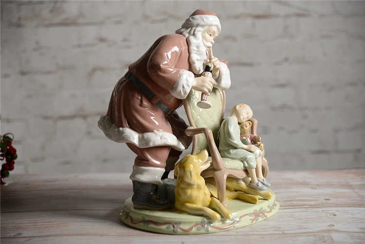 LLADRO оригинальные фарфоровые фигурки, расписанные вручную, Санта Клаус и мальчик, Испания, Элегантные керамические украшения, Рождественский подарок