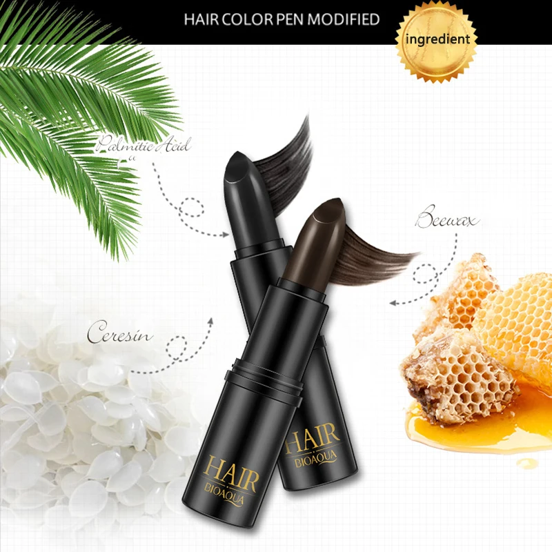 Одноразовая краска для волос с мгновенным покрытием седых корней крем-помада