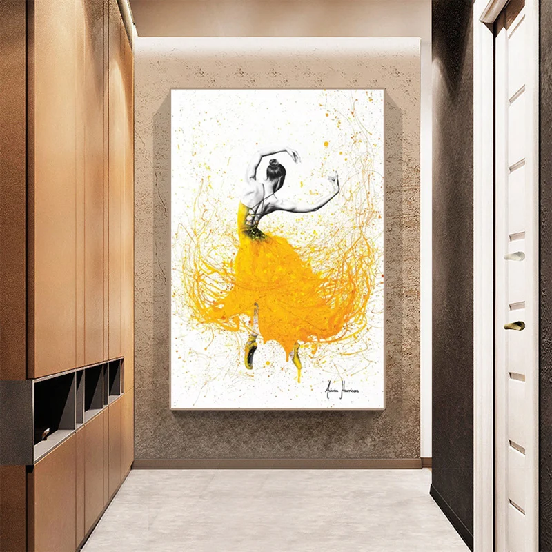 

Ballet Dance Girl Canvas Painting Home Wall Decor HD Printed Elegant Dancing Ballerina Modular Picture Ballet Posters and Prints