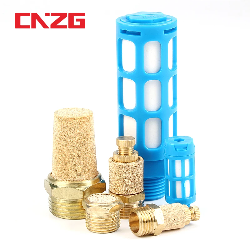 Медный фитинг M5 1/8 &quot1/4&quot 3/8 &quot1/2&quot Пневматический латунный для глушителя