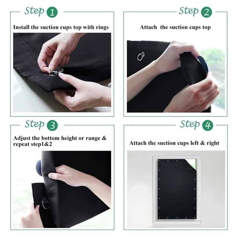 Временная Затемняющая штора для окон регулируемая присоска драпировка