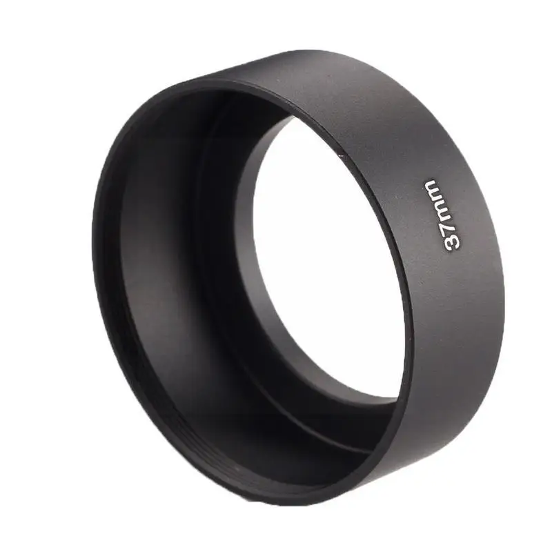 

37mm Universal Camera Black Thread Mount Metal Lens Camera Accessories Hood Protector K2B2
