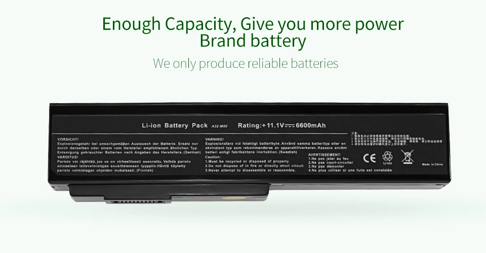 ApexWay Аккумулятор для ноутбука ASUS N61 N61J N61Jq N61V N61Vg N61Ja N61JV N53 M50 M50s N53S A32-M50 A32-N61 A32-X64 A33