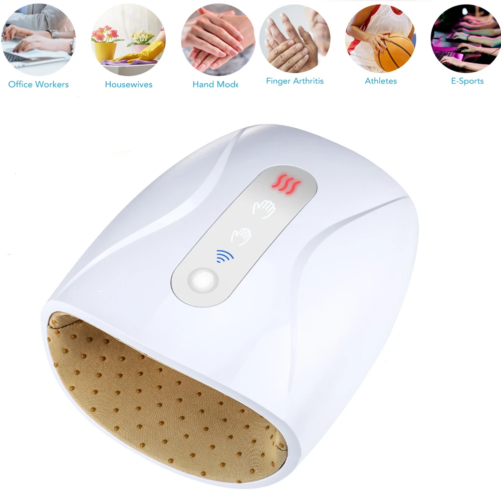 

Chargeable Electric Air Pressure Compression Acupressure Hand Massager Finger Joint Meridian Massaging Mode Cordless Pain Relief
