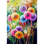 DPF 5D алмазная живопись сделай сам, полная вышивка, квадратнаякруглая вышивка Одуванчик, вышивка крестиком, подарок, домашний подарок, мозаика, искусство, Декор