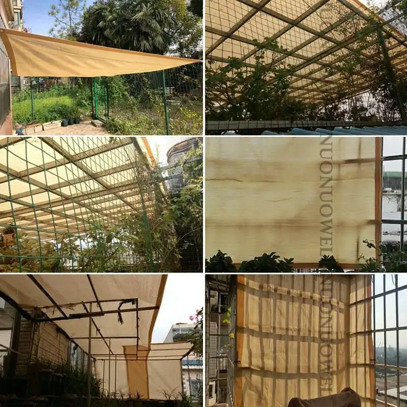 

Customize HDPE Anti-UV Beige Sunshade Net Balcony Sunshade Sails Garden Succulent Plants Sun Shade Net Terrace Safety Net