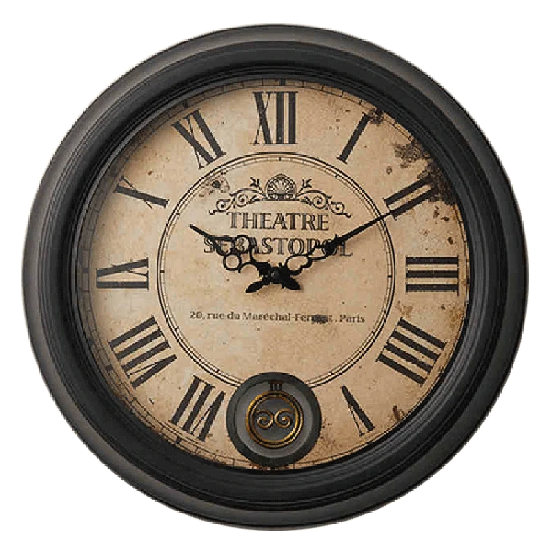 

Luxury Large Wall Clock Vintage Metal Home Living Room Decoration Retro Fashion Wall Clock Mute European Creative Gifts