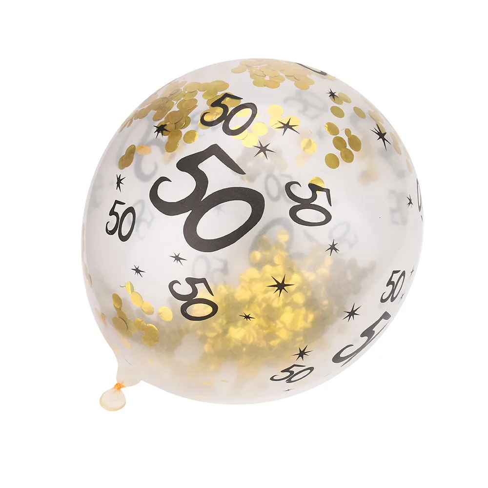 5 шт. шар 30 40 50th с днем рождения конфетти цифрами возраста Filled украшение для