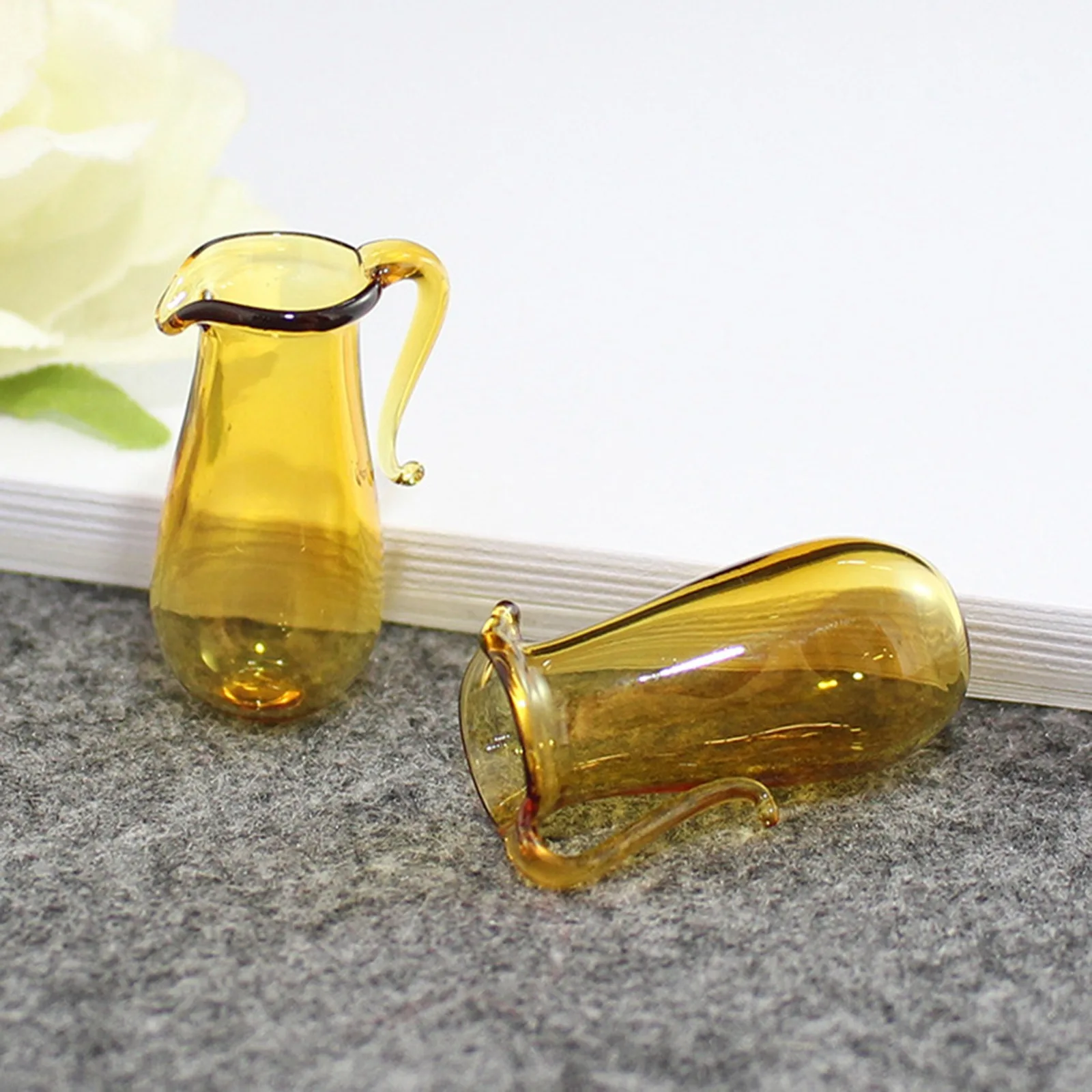 Сделанный вручную стеклянный миниатюрный шар пузырь флакон для серьги кольцо