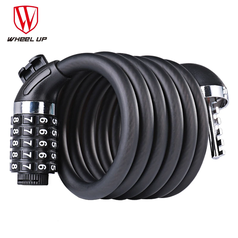 

WHeeL UP Bicycle Lock 180cm Bike Steel Cable Lock Anti-theft Cycling Password Code Locks Motorcycle Electric Bicycle Accessories