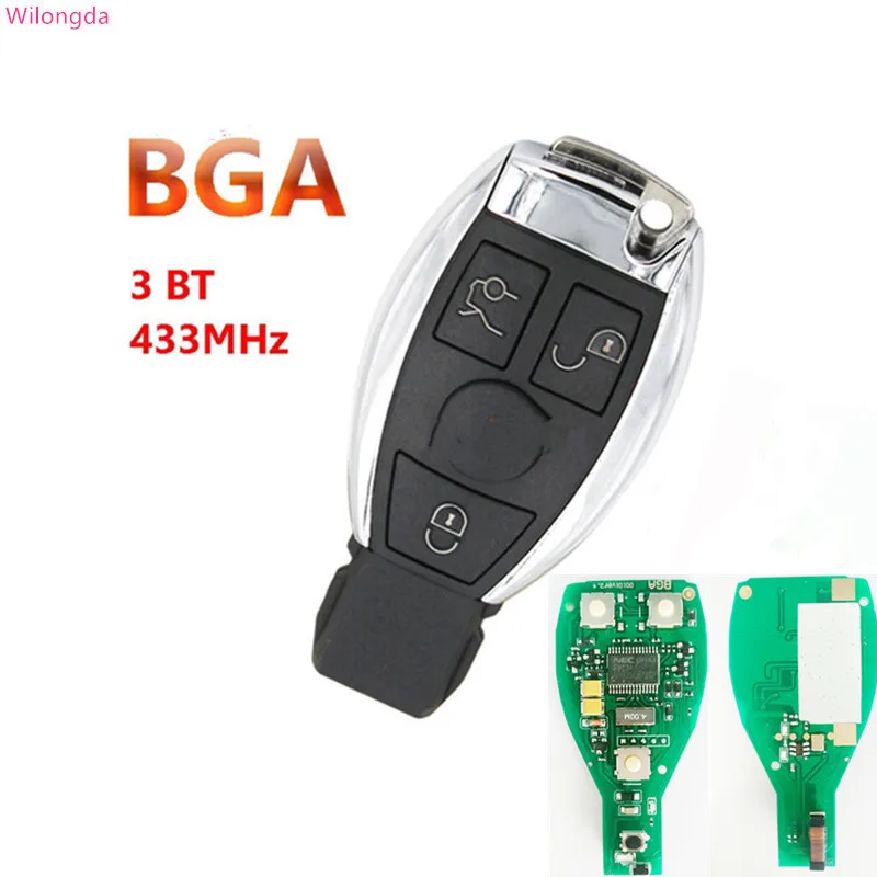 Автомобильный Дистанционный ключ с 3 кнопками 315 МГц 433 аксессуар для benz mercedes BGA NEC