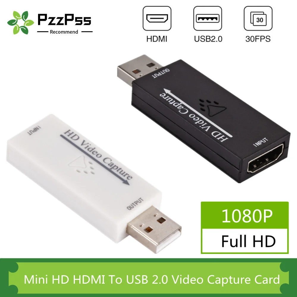 PzzPss Mini HD 1080P HDMI к USB 2 0 Карта видеозахвата игровая запись коробка для компьютера