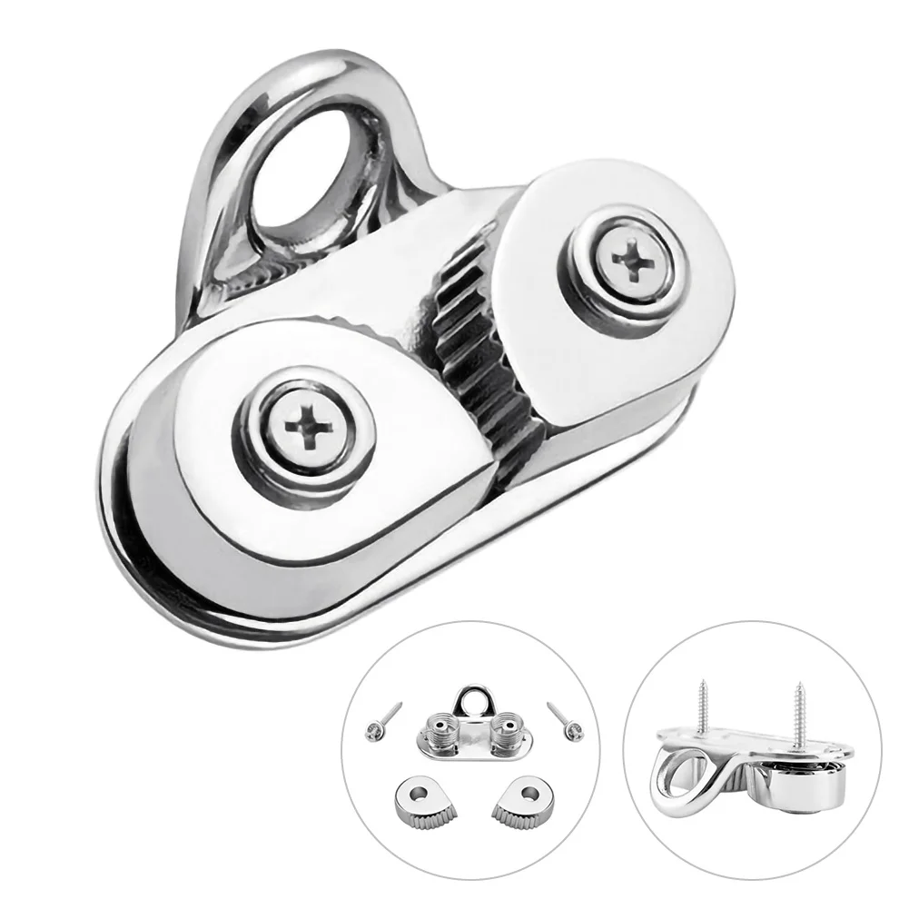 

85*38 Mm 316 Stainless Steel Cam Cleat Rope Clamp Leading Ring Fairlead Sailing Boat Kayak Canoe Marine Boat Yacht Accessories