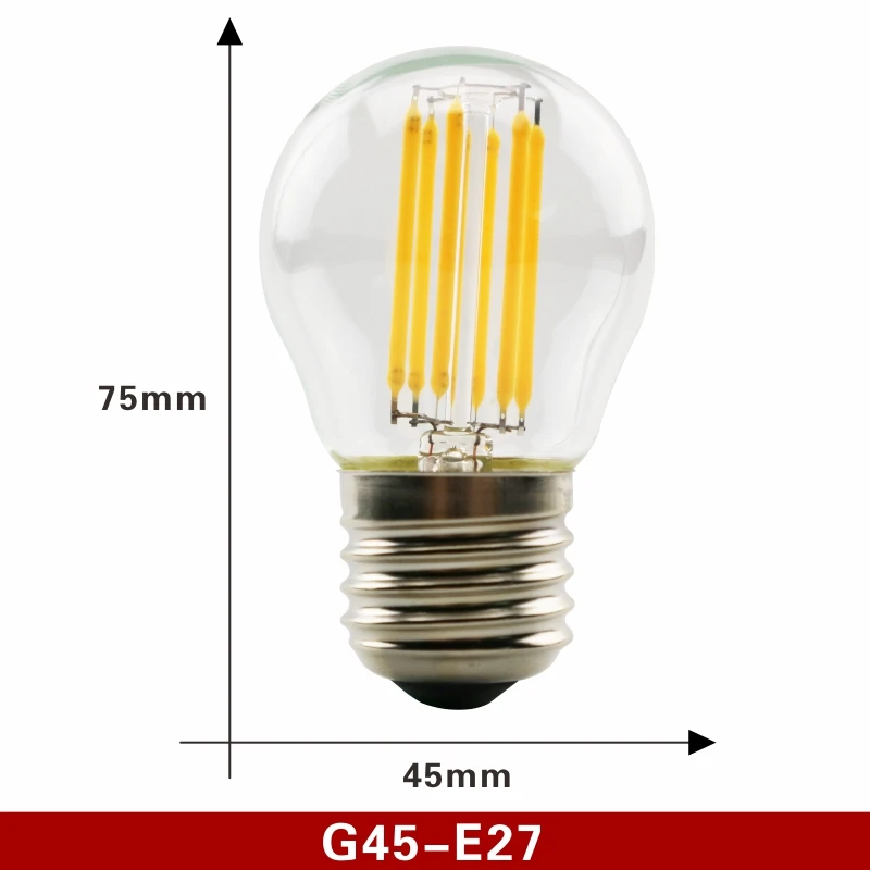 

2 шт. GOT LIANG Ретро Эдисон LED лампа C35/C35L/G45/A60/ST64/G80/G95/G125