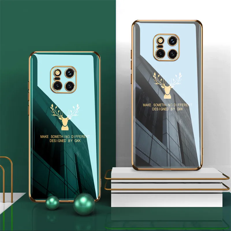 Противоударный чехол GKK для Huawei Mate 20 Pro силикон ТПУ с гальваническим покрытием |