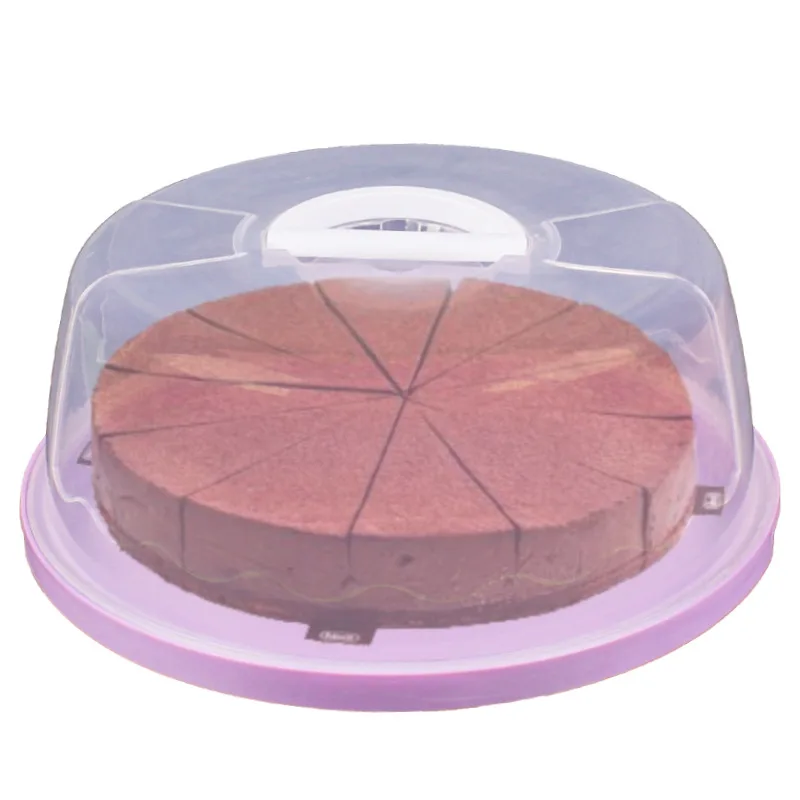 12 13 дюймов портативная пластиковая круглая коробка для выпечки выпечка хранения