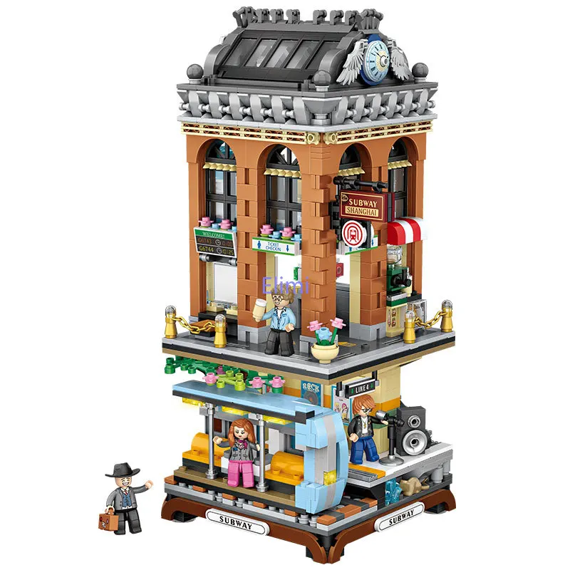 LOZ Конструктор обучающая игрушка станция метро угловой конструктор игрушки для