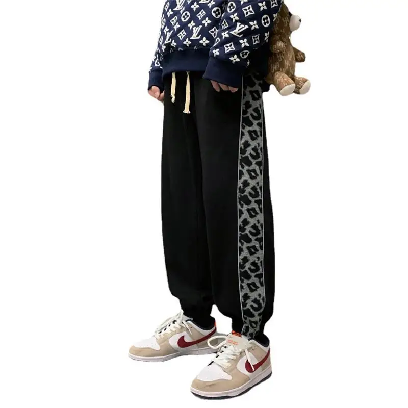 

Sweatpants Sports Pants Tide BrandLeopard Pants Men/Women Spring 2021New Beam Trend Loose High Street Pants ins Joggers Men Pant