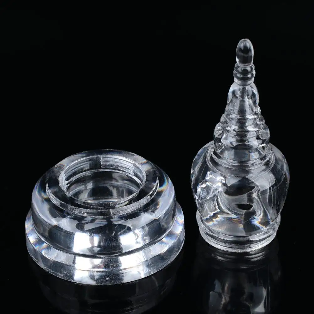 Акриловая ступа Сарира прозрачные подарки буддистские принадлежности хрустальная пагода Домашний декор тибетская башня декоративные трофеи на.