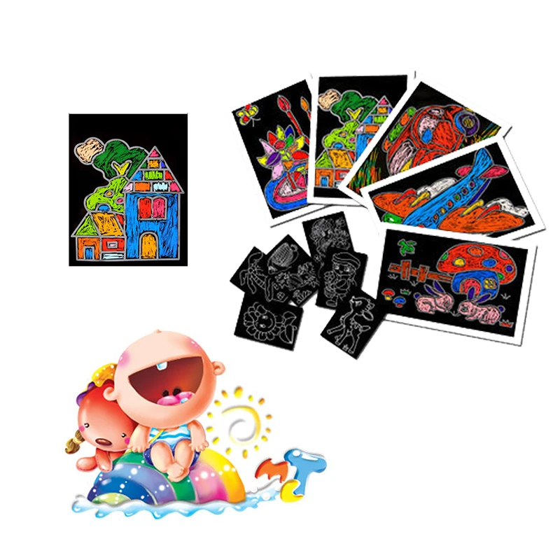 

New Products The Latest Design Art Paper Creative DIY Scratch Painting Magic Painting Wholesale Customization