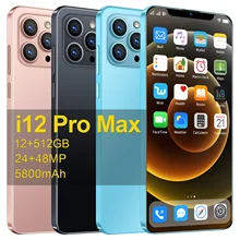 Unlocked Global Version Celular i12 Pro Max 12GB+512GB Smartphone 6.7inch U Screen Android 8.1Cellphone Mobilephone Telephone (4)