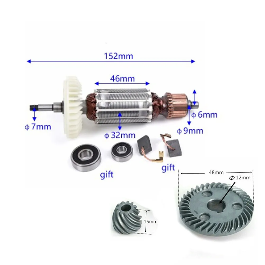 

Accessories 1* Rotor For Angle Grinder 9555 NB 9554 NB 9557 NB 9558 NB 2* Bearings