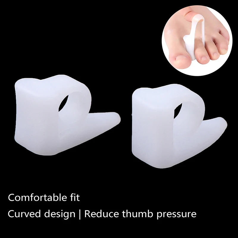

2pcs Silicone Gel Bunion Toe Separator Stretcher Spacer Straightener Corrector