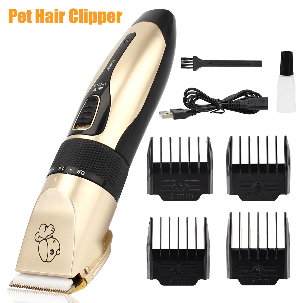 Rechargeable Haircut Shaver Hairs Remover for Animals Electrical Pet Hair Trimmer Cat Dog Hair Clipper Professional Grooming Kit