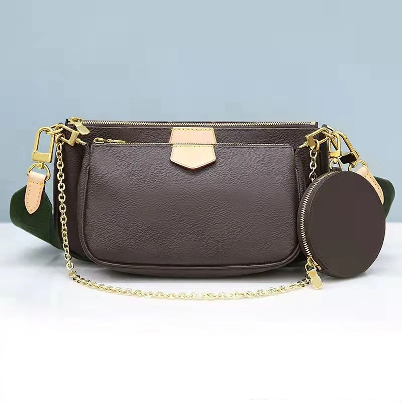 

Роскошный бренд 2021, Новая модная женская сумка, комбинированная сумка для Маджонга, маленькая сумка три в одном, сумка-мессенджер через плеч...