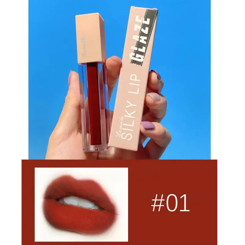 

New Velvet Matte Lip Gloss Cosmetic Lightweight Natural Moisturizing Lasting Silky Texture Lip Glaze For Women's Lips Makeup