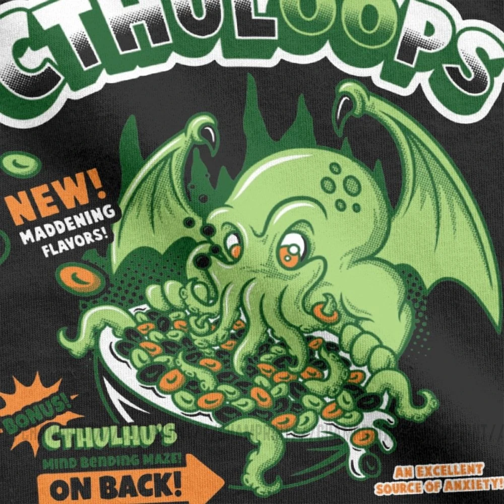 Cthuloop новые мужские футболки с запахом Lovecraft Cthulhu Mythos хлопковые топы новинка