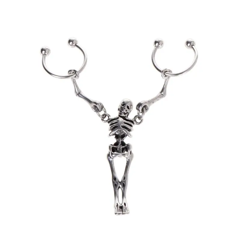 1 шт. серьги в стиле панк череп европейские ювелирные изделия Стильные Модные