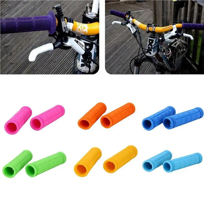 

Bicycles Bike Mountain Bicycle Handlebar Grips Rubber Cover Gloves Colorful